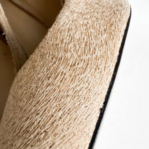 Julia Haart Nude Beige Pointy Toe Unique Heel High Heels 38.5 - Picture 8 of 11